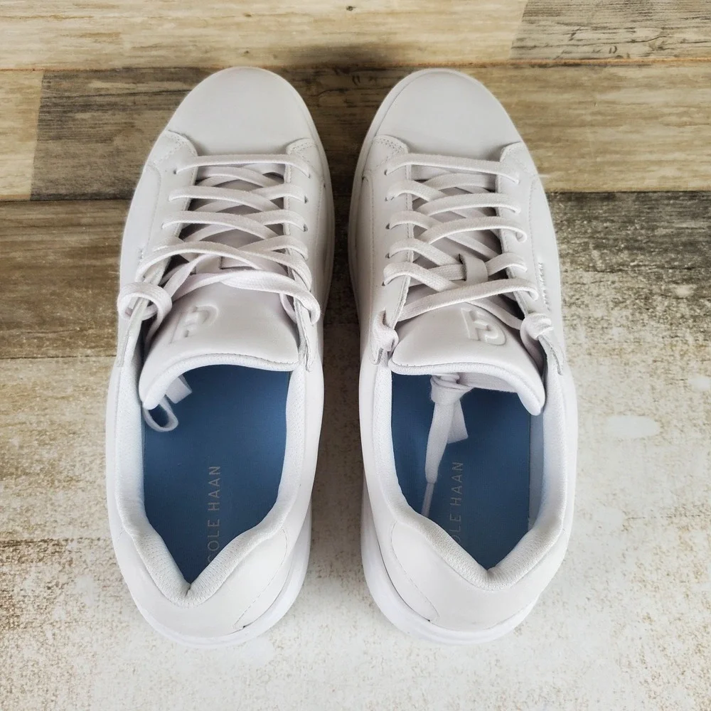 Cole Haan Grand Crosscourt Daily Kids Shoes Sz 9 9C White Leather Sneakers